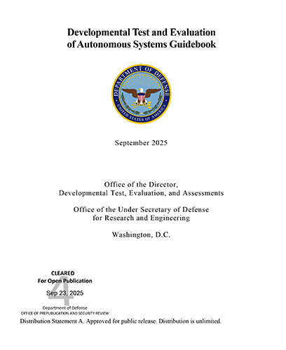 Developmental Test and Evaluation of Autonomous Systems Guidebook