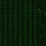 cascading green text on computer terminal
