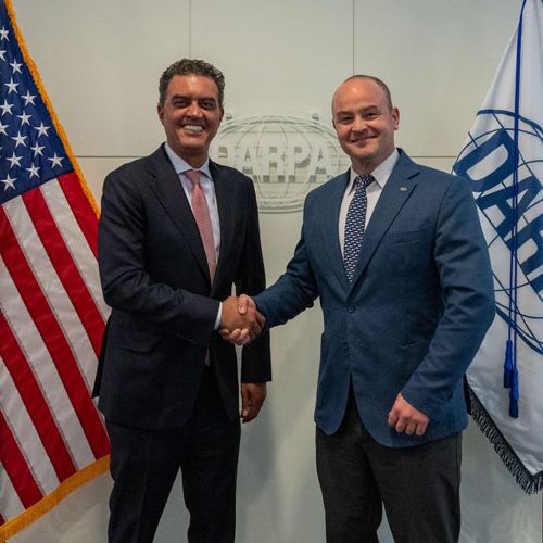 Office of the Under Secretary of Defense for Research and Engineering Hon. Emil Michael met with new Defense Advanced Research Projects Agency (DARPA) Director Stephen Winchell yesterday to discuss the exciting innovation breakthroughs of the future.