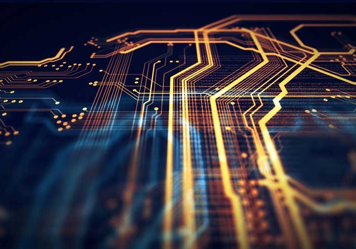 Abstract Electric Circuit Board