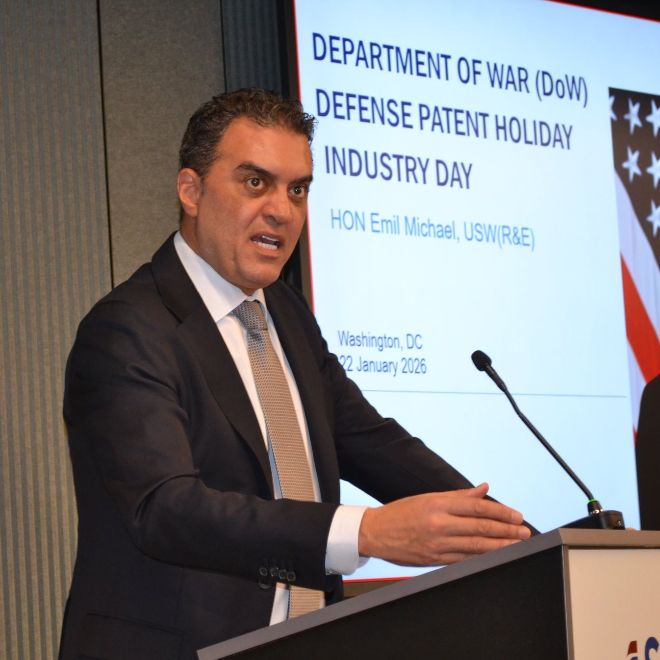 Emil, Defense Patent Holiday, Speaking