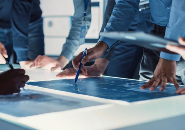Soldiers Working on Light Table