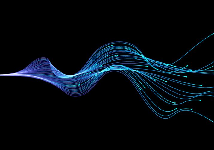 Wavy Strings Abstract Vector Art